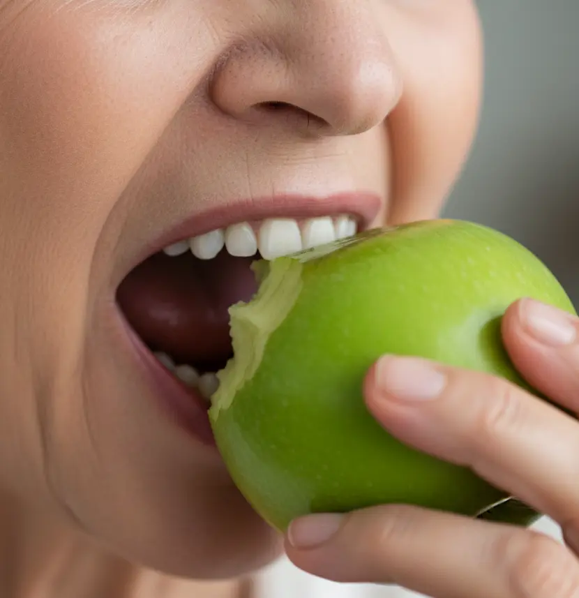 Implante dental de alta calidad sobre fondo tecnológico